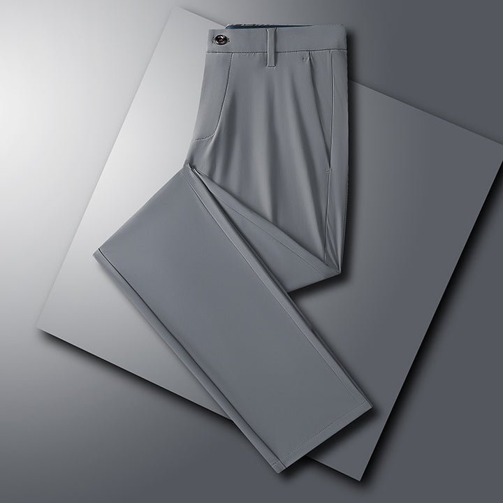 Herren stilvolle Business-Hose mit elastischem Bund und schmalem Schnitt Aliams