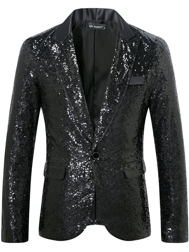 Herren Glamouröser Paillettenblazer Aliams