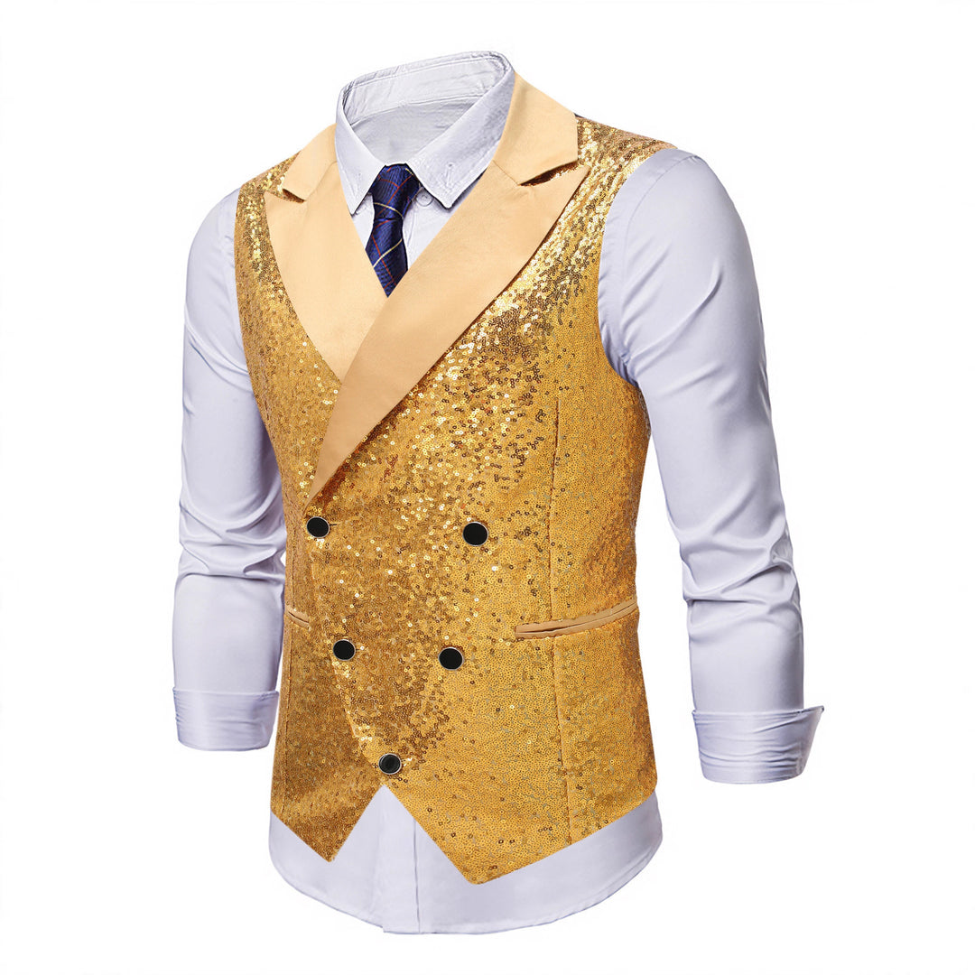 Herren schimmernde Pailletten-Weste Aliams