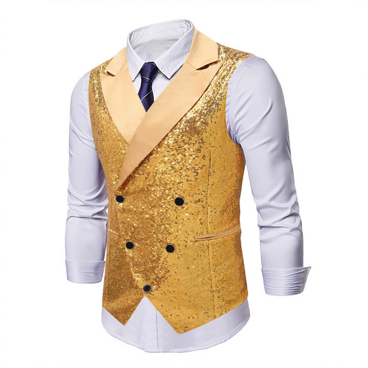 Herren schimmernde Pailletten-Weste Aliams