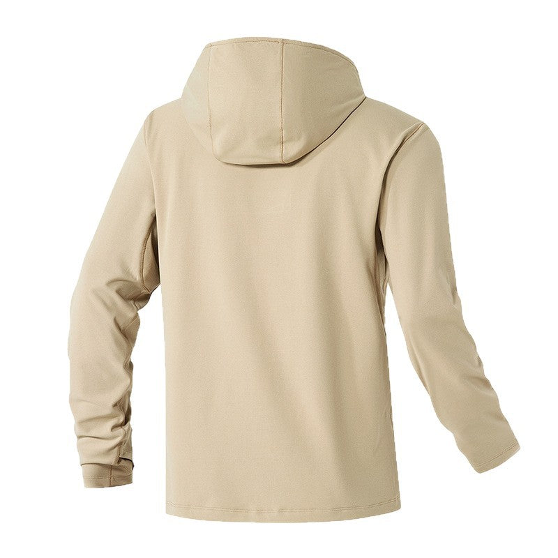 Herren Sportliches Funktionsoberteil mit hohem Kragen und Daumenlöchern Aliams