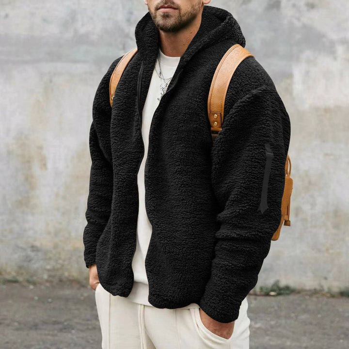 Herren Fleecejacke mit Kapuze Aliams