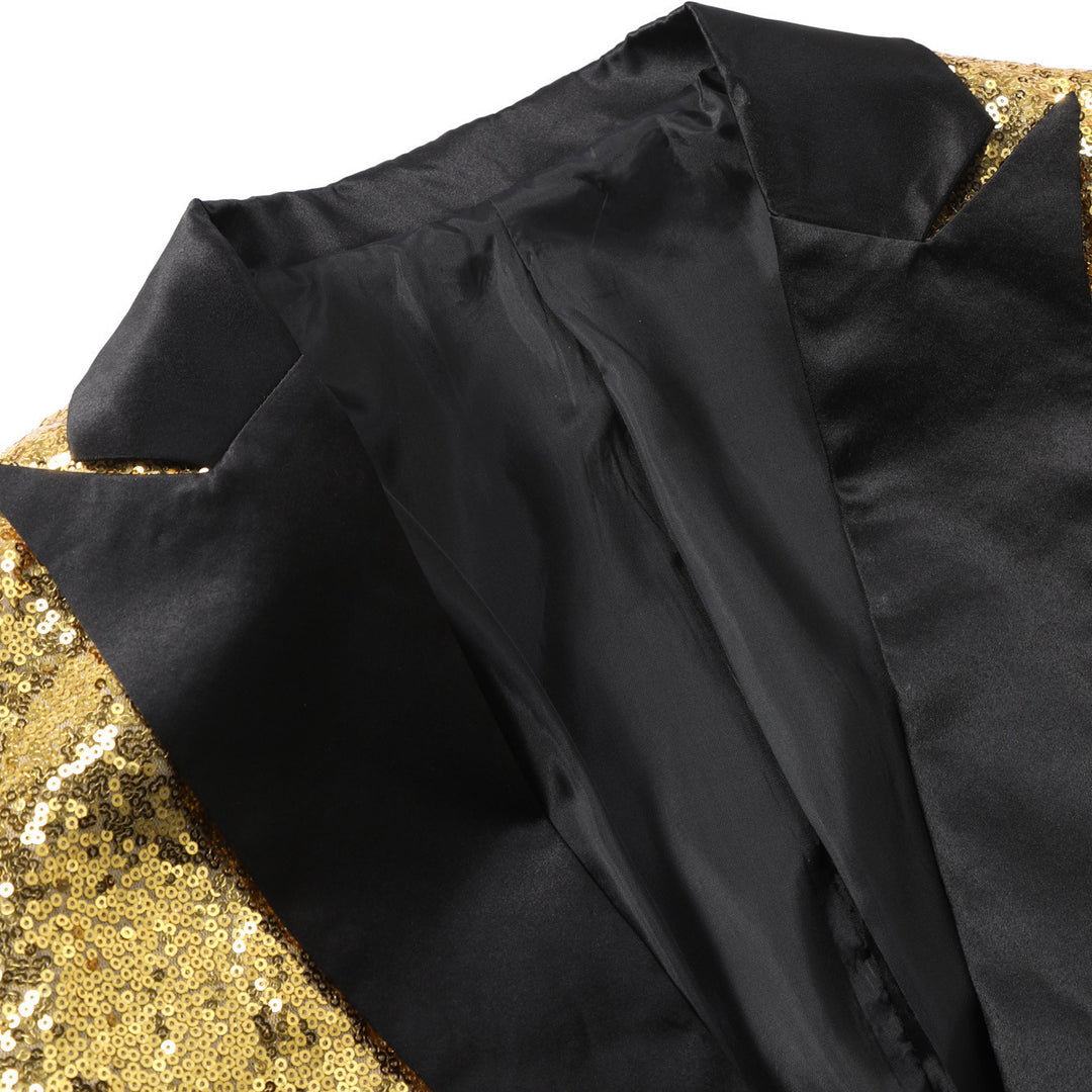 Herren Glamouröser Paillettenblazer Aliams