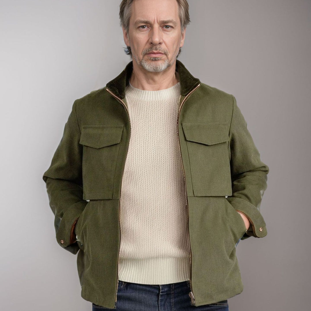 Herren stylische Funktionsjacke im modernen Design mit großzügigen Taschen Aliams