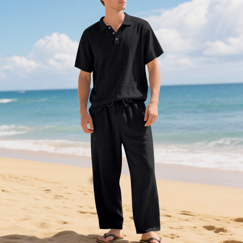 Herren entspanntes Strand-Outfit im lässigen Stil mit elastischem Bund Aliams