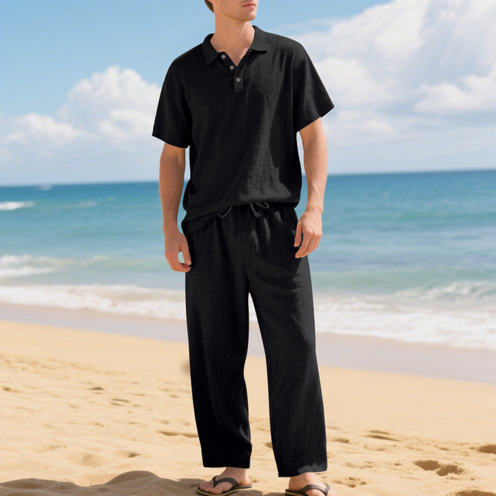 Herren entspanntes Strand-Outfit im lässigen Stil mit elastischem Bund Aliams