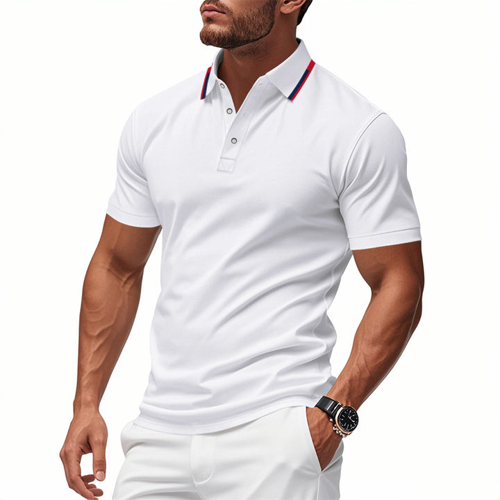 Herren Kurzarm Poloshirt mit stylishem Kragen und atmungsaktivem Material Aliams