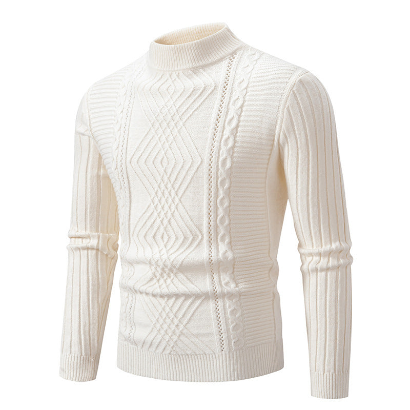Herren Rollkragenpullover mit strukturiertem Rippdesign und modernem Look Aliams