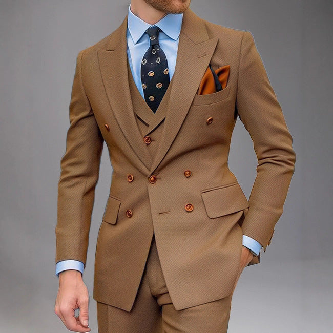 Herren Doppelt gefütterter Businessblazer mit edlem Punktemuster Aliams