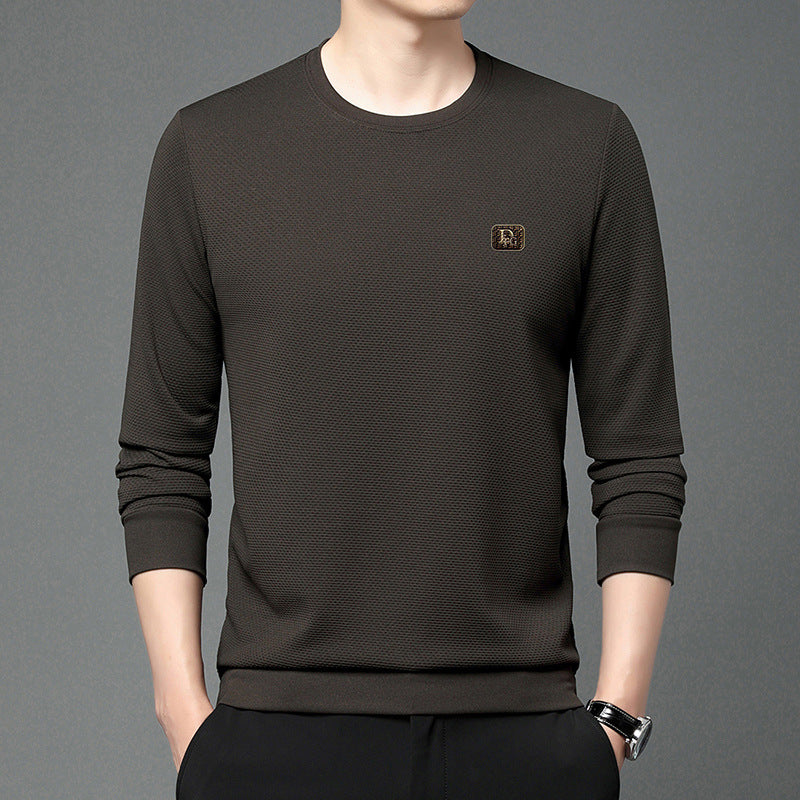 Herren hochwertiger Rundhals-Pullover mit strukturiertem Gewebe und modischem Design Aliams