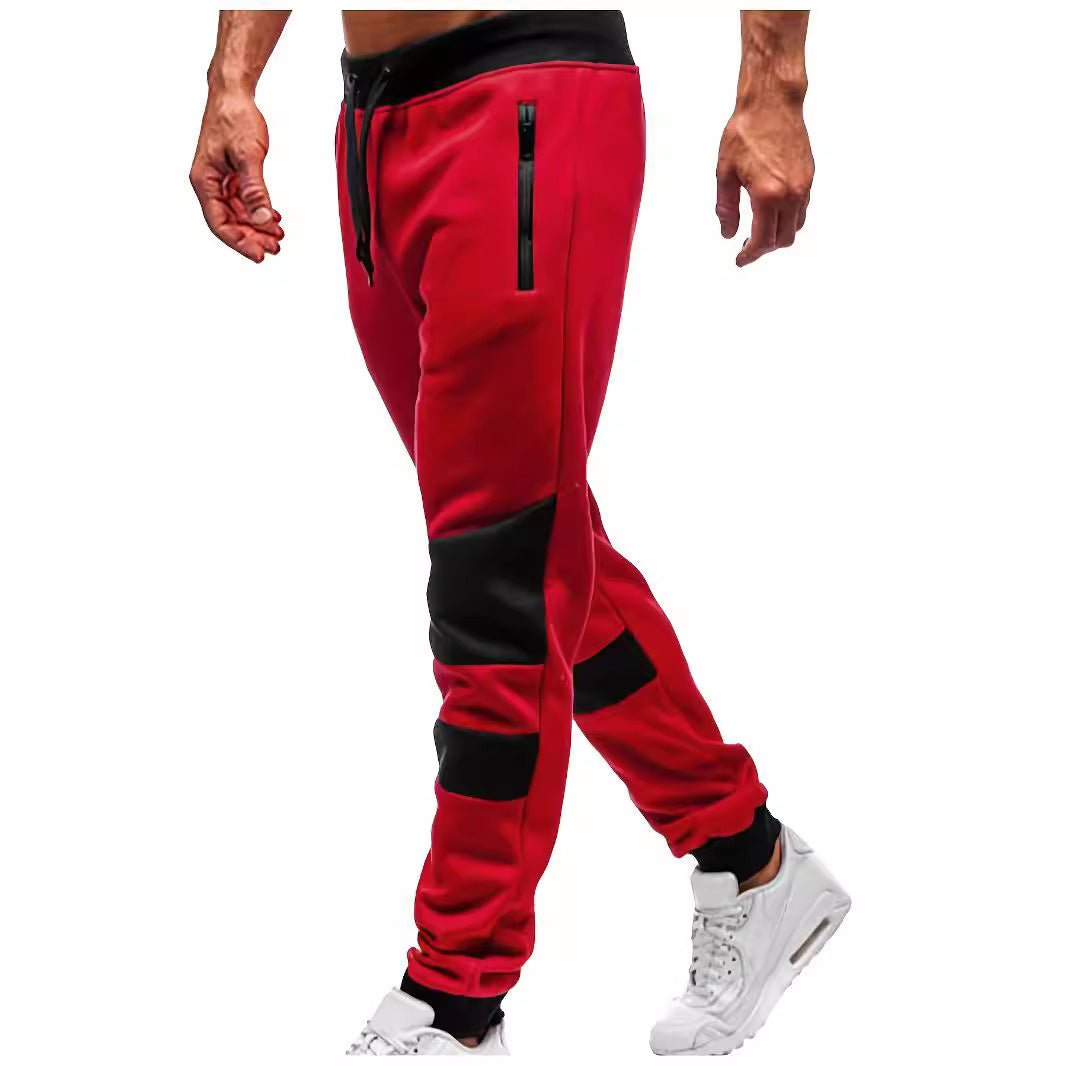 Herren stylische Freizeit-Jogginghose mit atmungsaktiven Einsätzen und praktischem Kordelzug Aliams