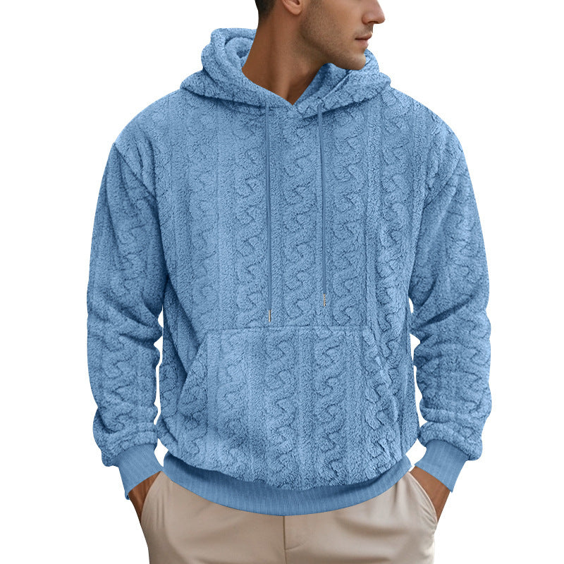 Herren Kapuzenpullover aus weichem Polarstoff mit praktischen Kängurutaschen Aliams