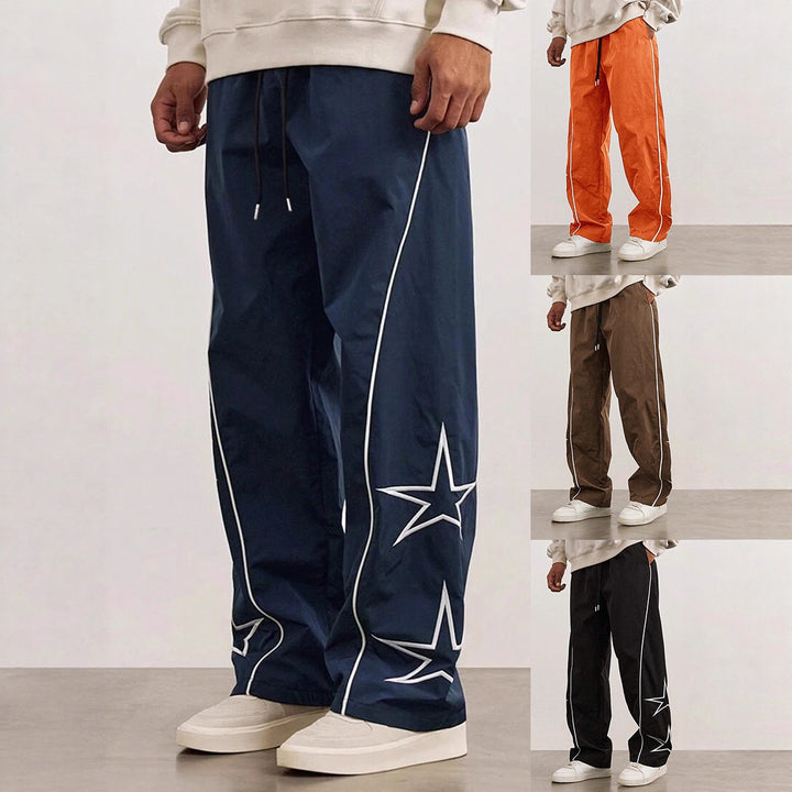 Herren Bequeme Freizeithose mit seitlichen Kontraststreifen Aliams