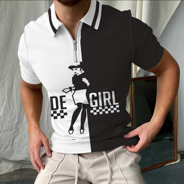 Stylisches Kariertes Kurzarm-Polo-Shirt für Herren Aliams
