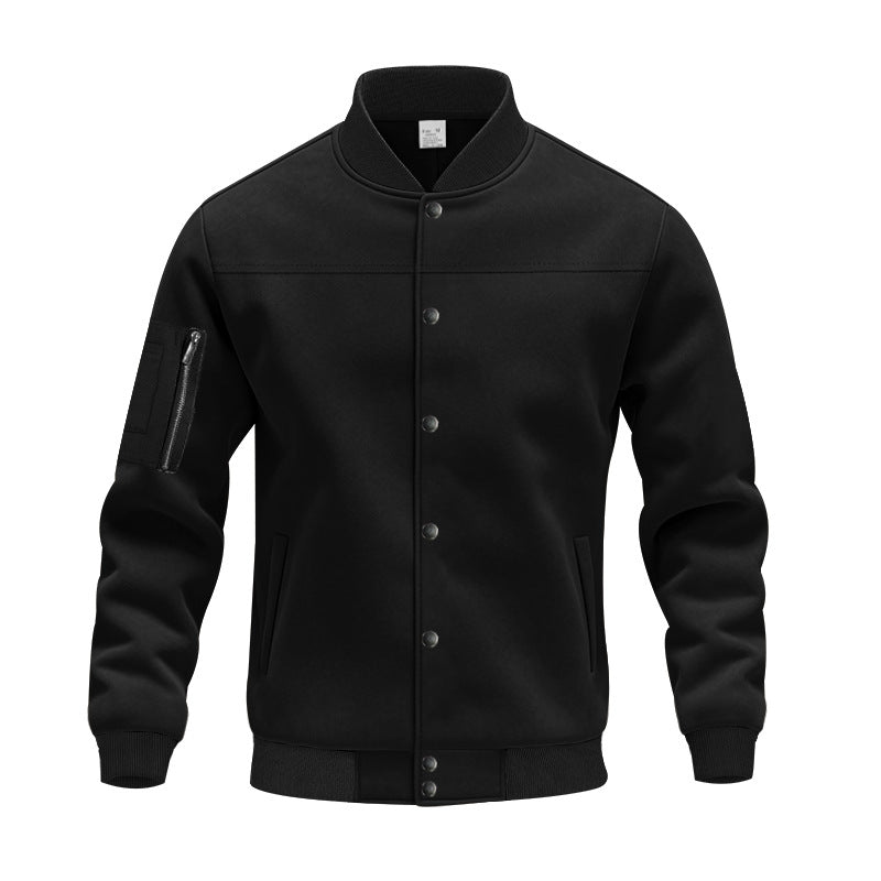 Herren stylische Collegejacke mit praktischen Taschen Aliams