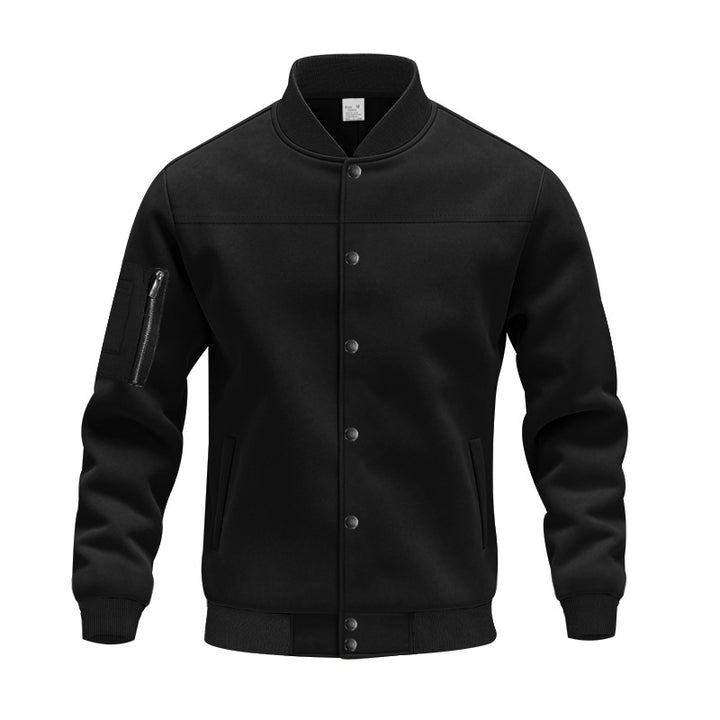 Herren stylische Collegejacke mit praktischen Taschen Aliams