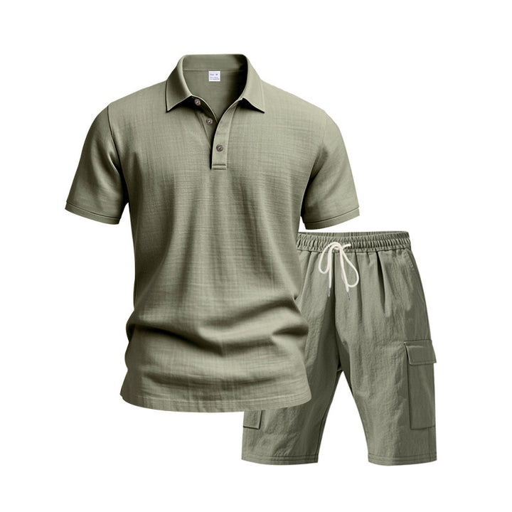 Herren Freizeit-Set mit atmungsaktivem Polo-Shirt und komfortablen Shorts Aliams