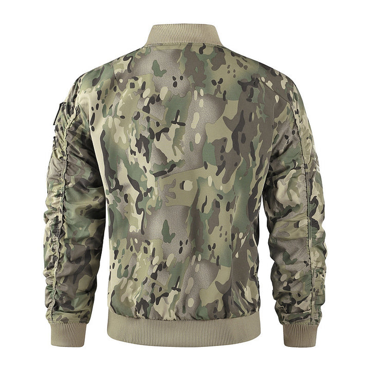 Herren bomberjacke mit hohem Kragen und multifunktionalen Taschen Aliams