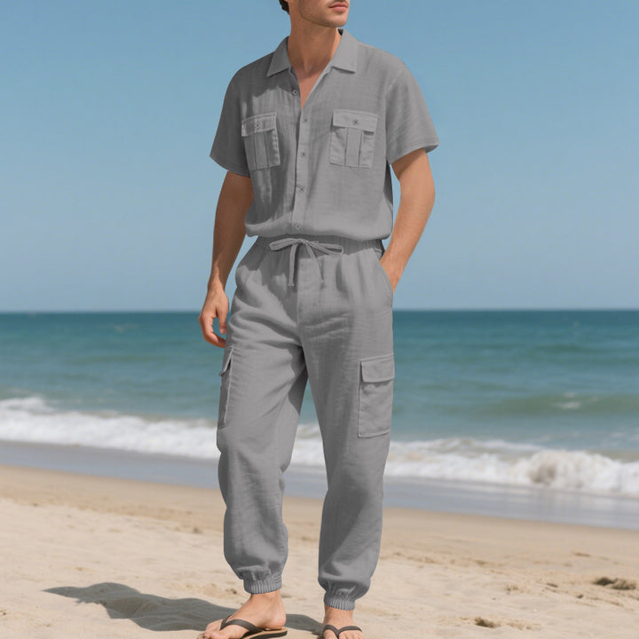 Herren Freizeit-Set mit praktischen Taschen und atmungsaktiver Struktur Aliams