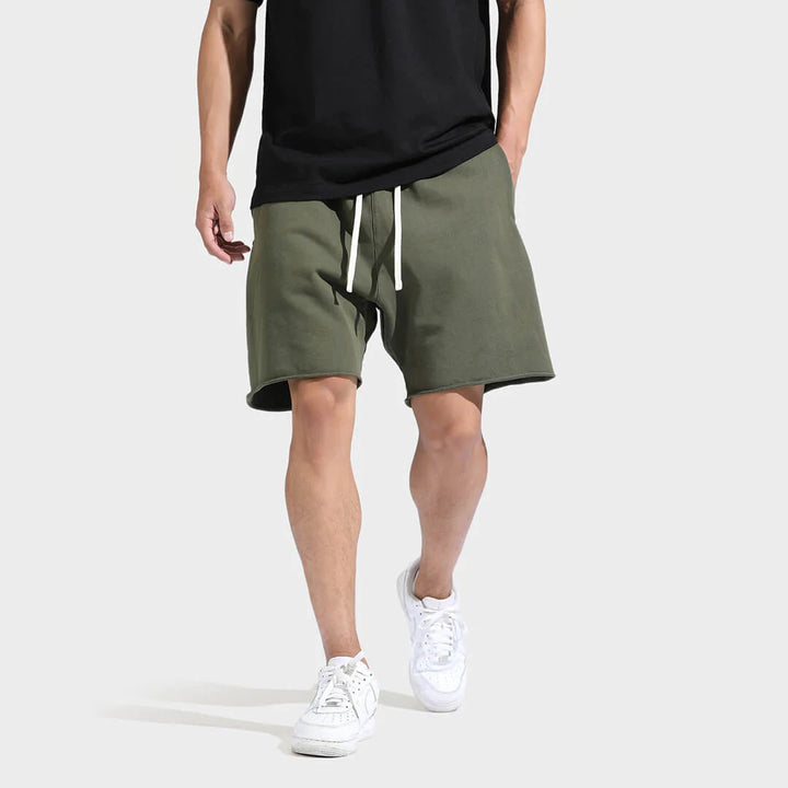 Herren Bequeme Sweatshorts mit elastischem Bund und Seitentaschen Aliams