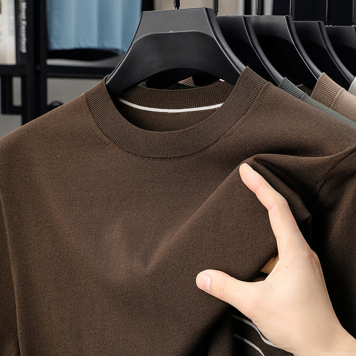 Herren atmungsaktives Langarm-Oberteil aus hochwertigem Baumwollmix Aliams