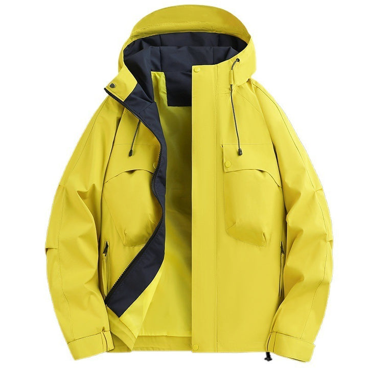 Herren atmungsaktive und wasserabweisende Funktionsjacke mit großzügigen Taschen Aliams