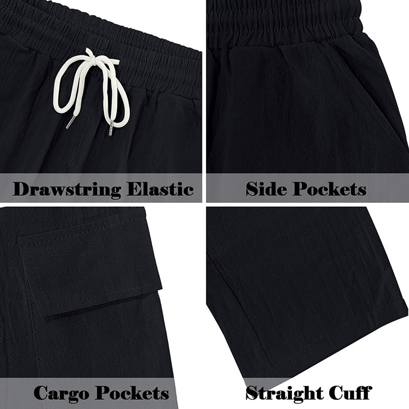 Herren Cargo-Hose mit elastischem Bund und praktischen Taschen Aliams