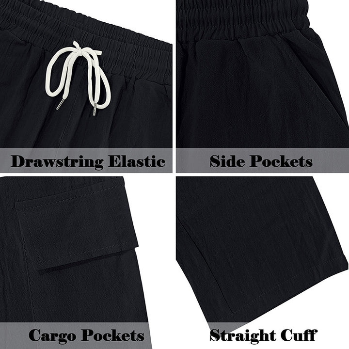 Herren Cargo-Hose mit elastischem Bund und praktischen Taschen Aliams