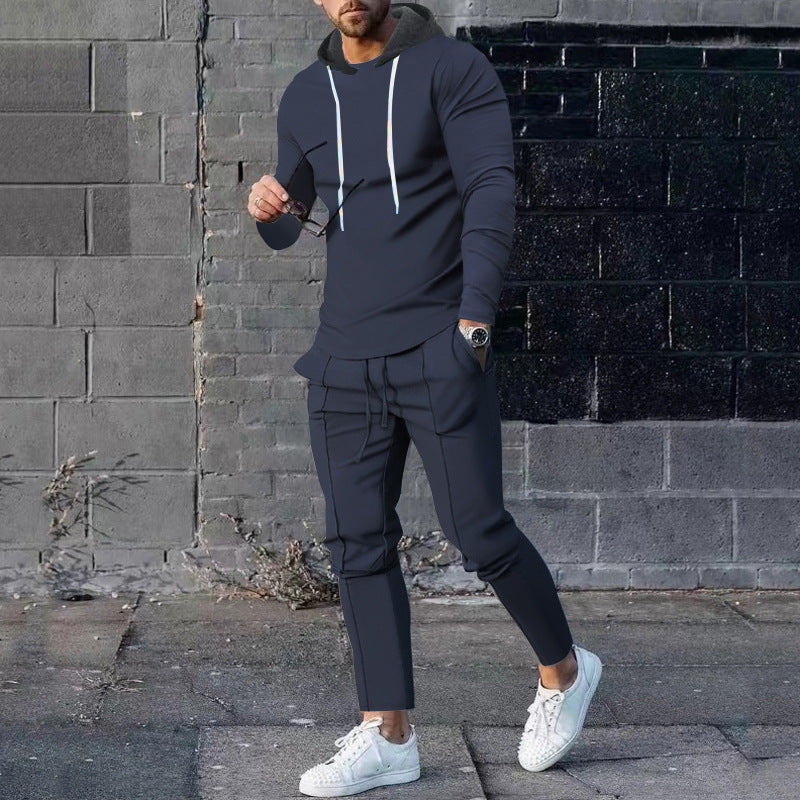 Herren sportliches Hoodie- und Jogginghose-Set mit modernem Design Aliams