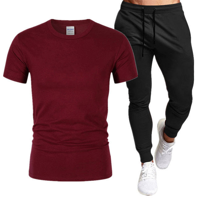 Herren Sportliches T-Shirt und Jogginghose Set Aliams