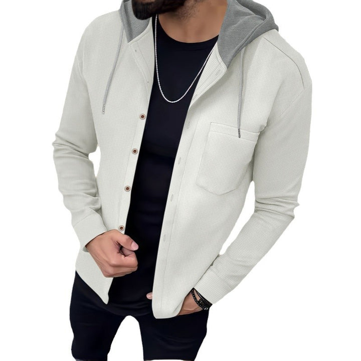 Herren Freizeitjacke mit integriertem Kapuzen-Design und modischem Schnitt Aliams