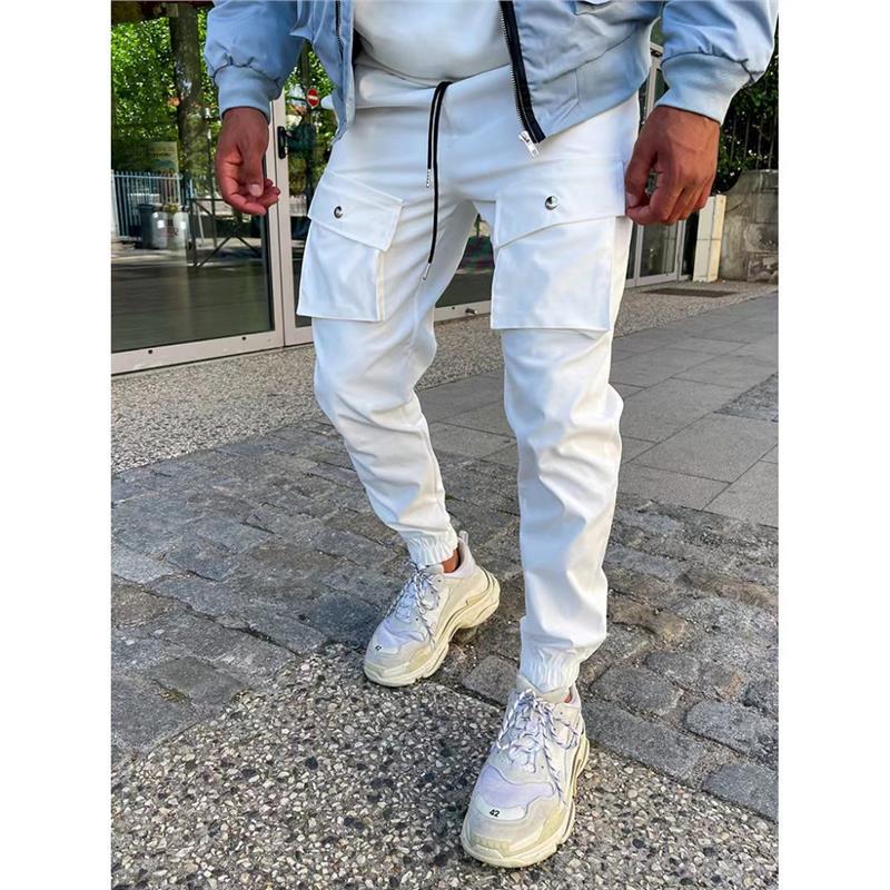 Herren Cargo-Hose mit vielen Taschen und elastischem Abschluss Aliams