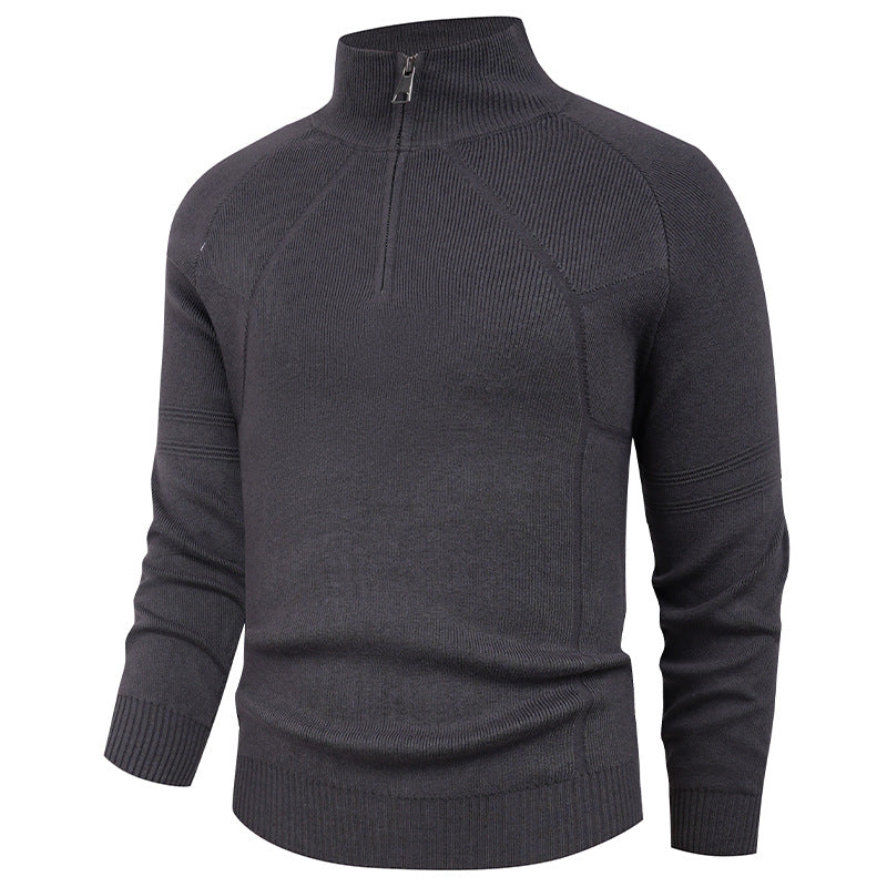 Herren Strickpullover mit modernem Reißverschluss und eleganter Struktur Aliams