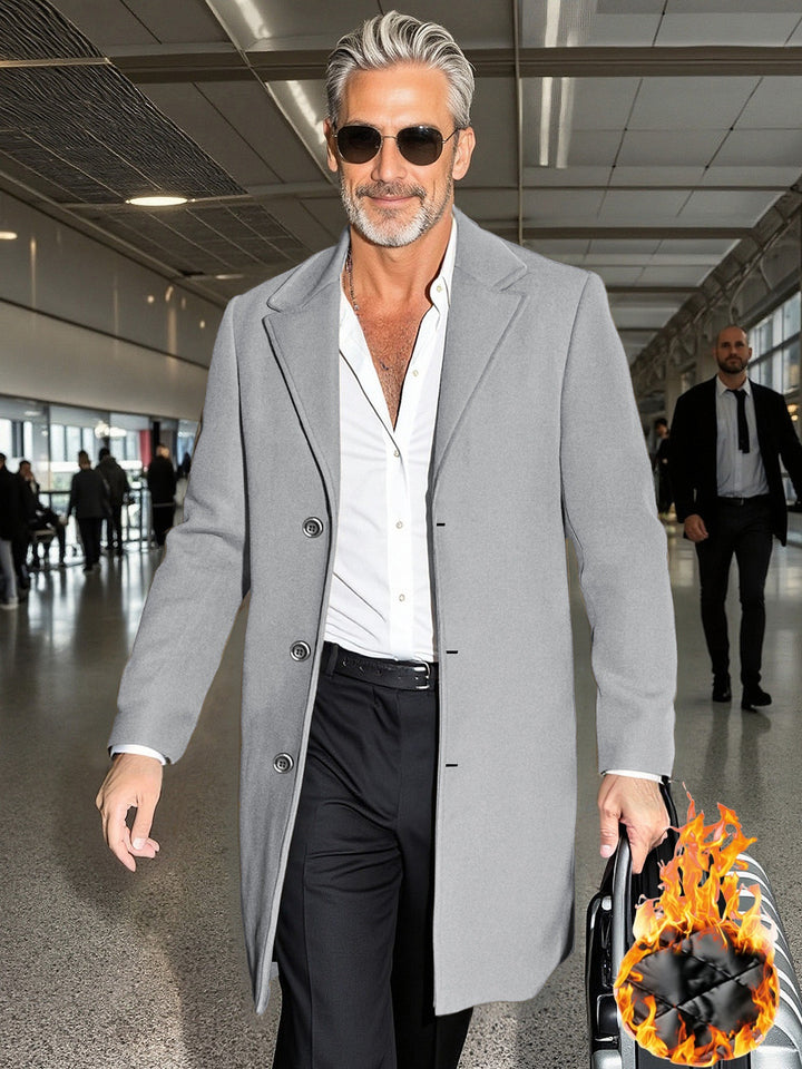 Herren Eleganter Hochwertiger Doppeltunnelmantel Aliams