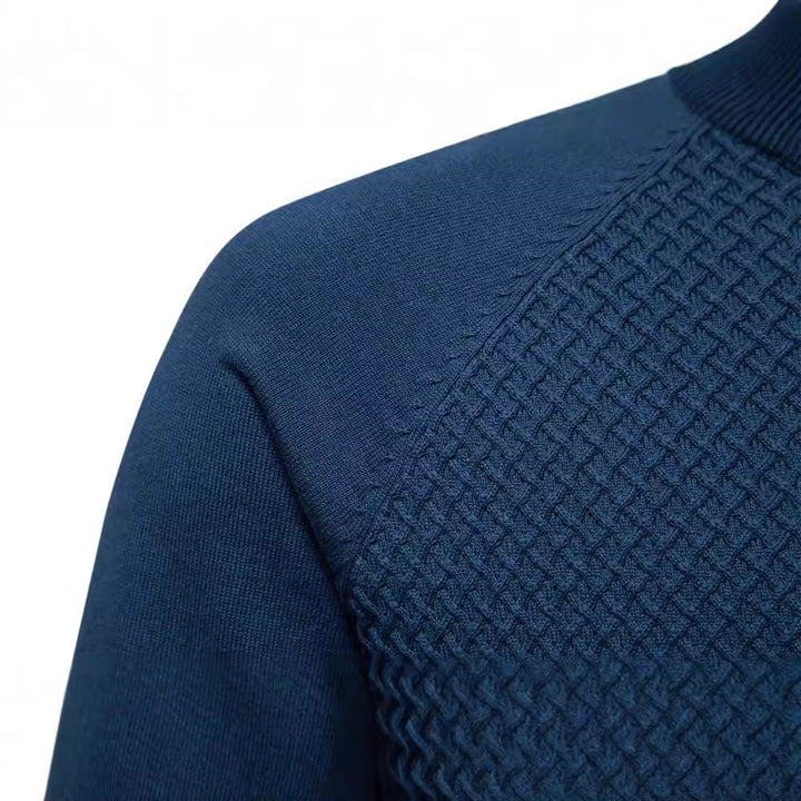 Herren Strickpullover mit modernem Strukturmuster und Rundhalsausschnitt Aliams