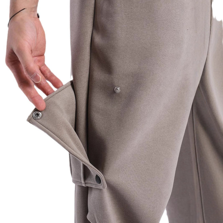 Herren Cargo-Jogginghosen mit seitlichen Taschen und elastischem Bund Aliams