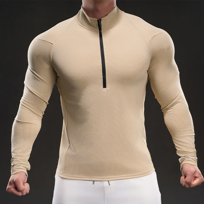 Herren Funktions-Langarmshirt mit Stehkragen Aliams