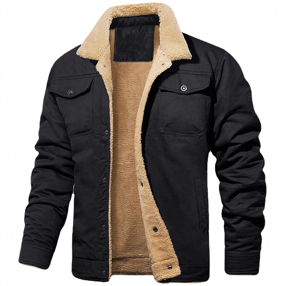 Herren gefütterte Steppjacke im Utility-Stil mit warmem Innenfutter Aliams