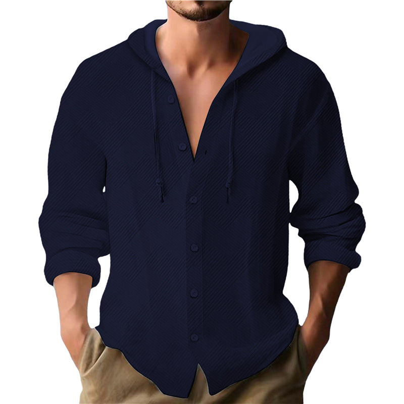 Herren Kapuzenbluse mit strukturiertem Design Aliams