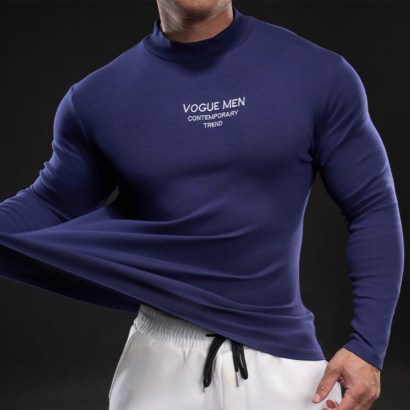 Herren Hochgeschlossenes Langarmshirt Aliams