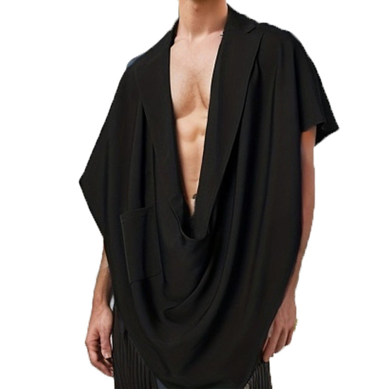 Damen Elegante Oversize-Umhangjacke mit praktischem Taschen-Design Aliams