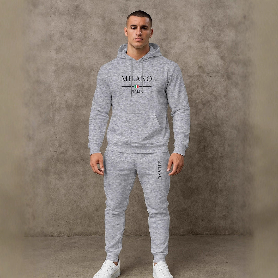 Herren Sportlicher Hoodie und Jogginghose Set Aliams