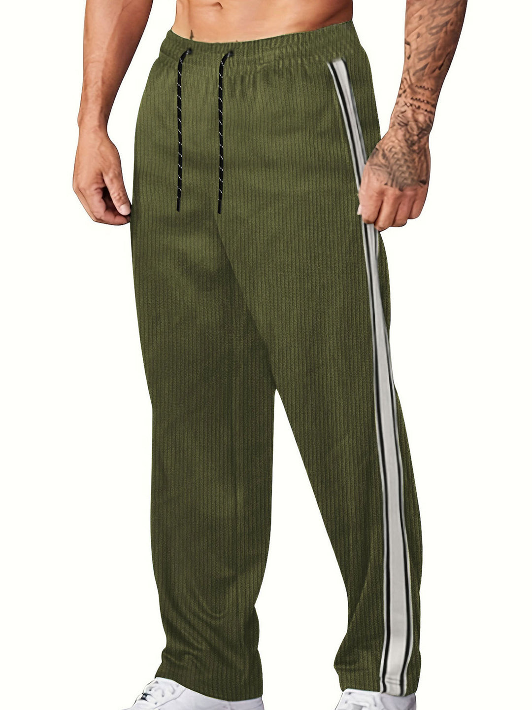 Herren komfortable Freizeithose mit seitlichem Streifen Aliams