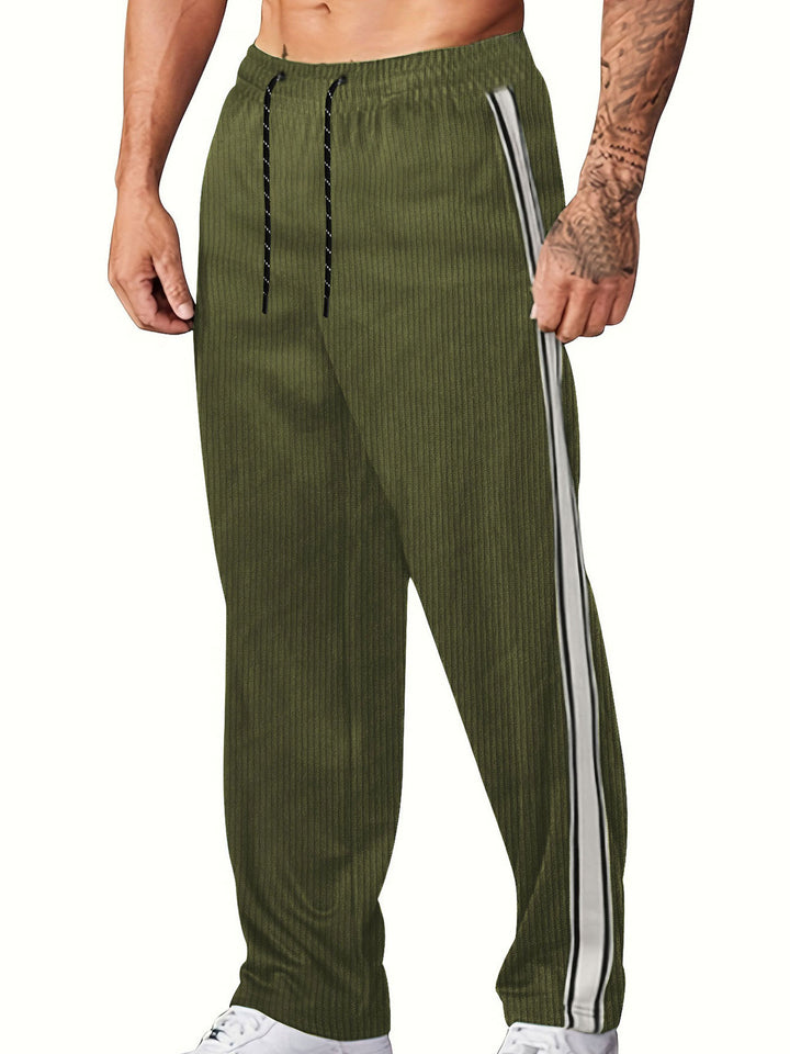 Herren komfortable Freizeithose mit seitlichem Streifen Aliams