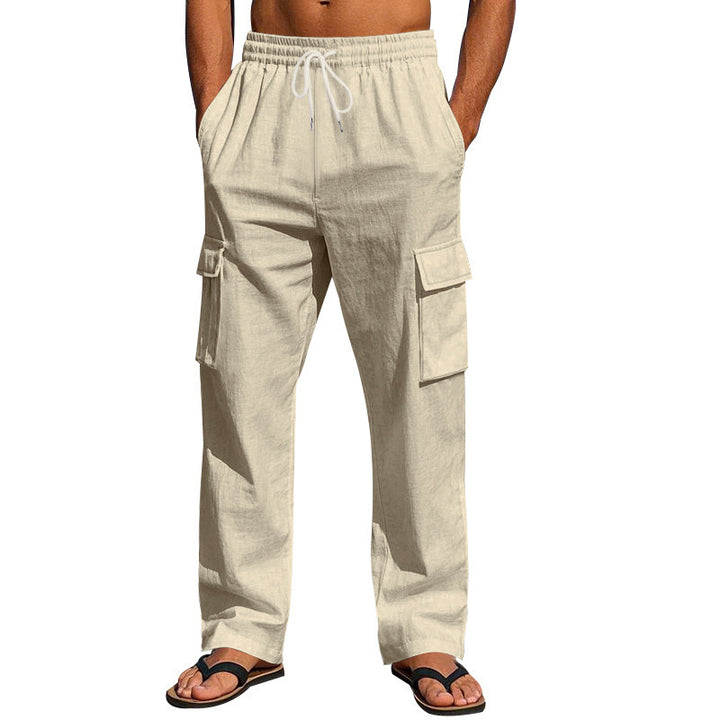 Herren Cargo-Hosen aus leichtem, atmungsaktivem Stoff mit praktischen Taschen Aliams