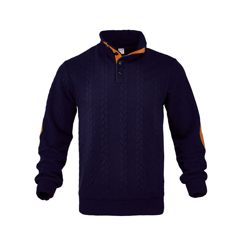 Herren Strukturpullover mit modischem Stehkragen Aliams