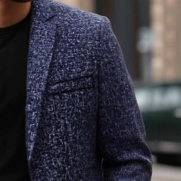 Herren eleganter strukturierten Blazer mit modernem Gewebe und stilvollen Details Aliams