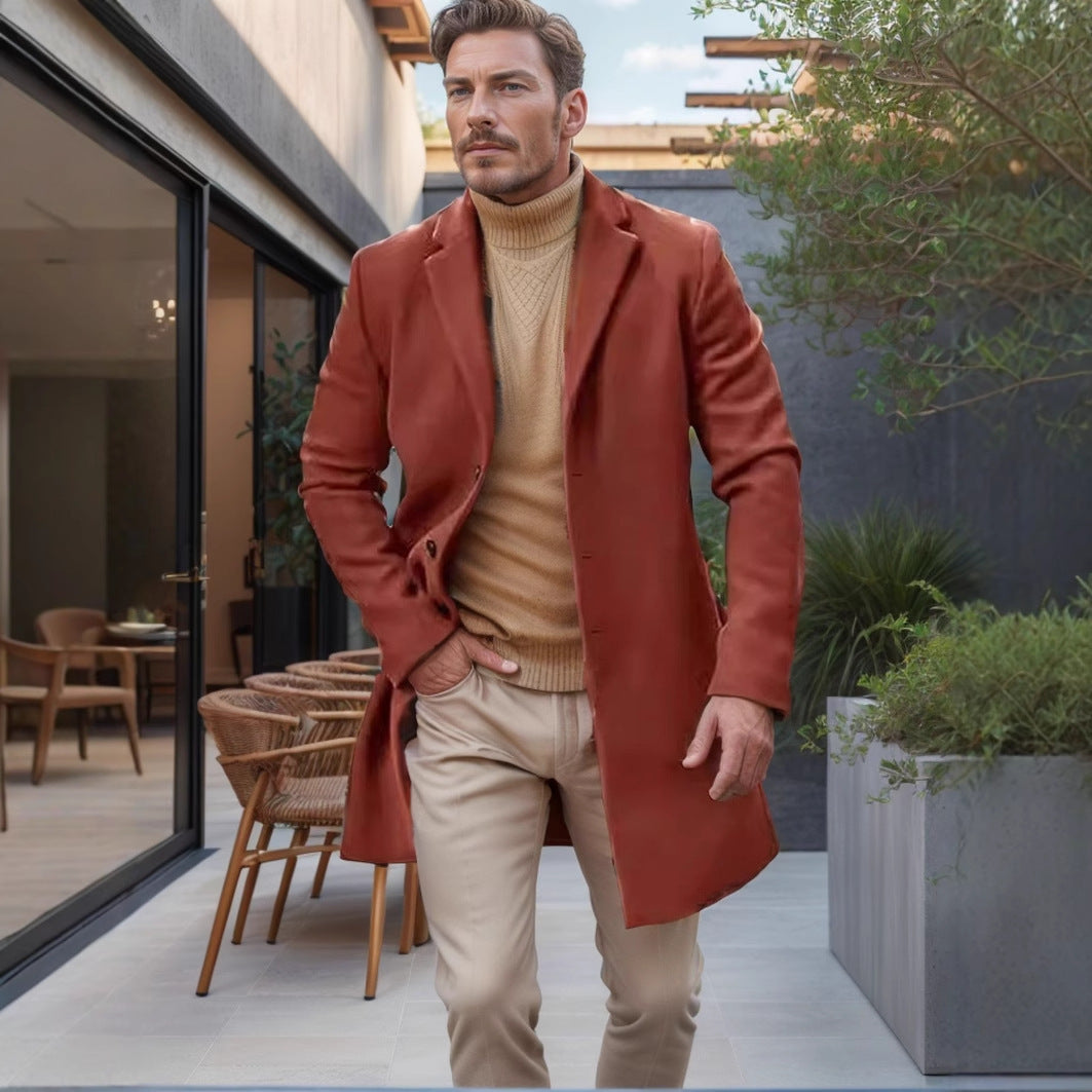 Herren Eleganter, zeitloser Wollmantel Aliams