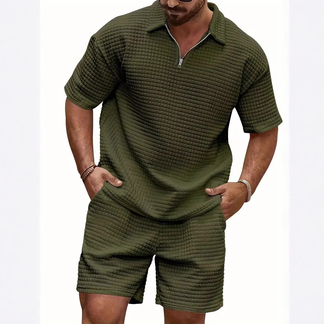 Herren Kurzarm-Polo mit praktischen Reißverschlussdetail Aliams