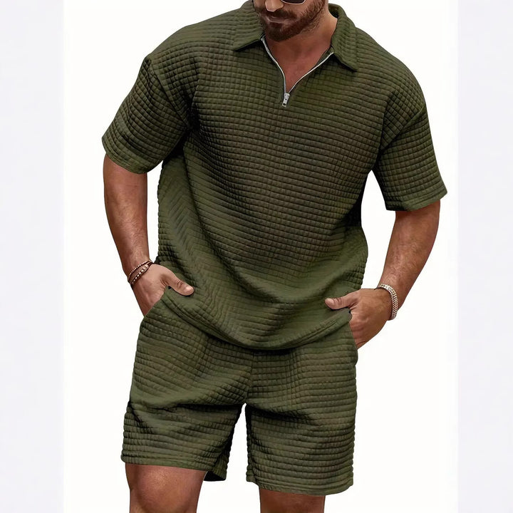 Herren Kurzarm-Polo mit praktischen Reißverschlussdetail Aliams